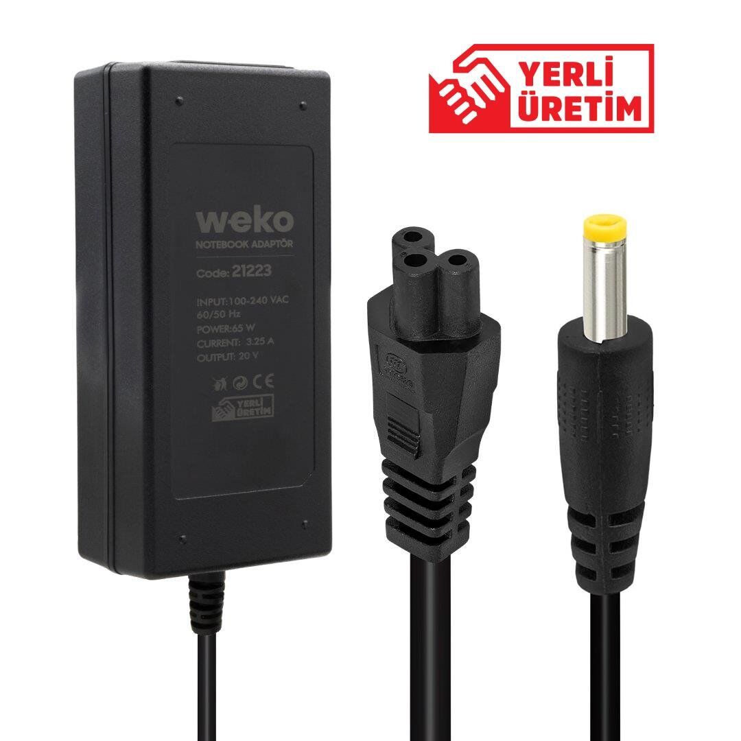 Weko 20 Volt 3.25 Amper 65 Watt Notebook Adaptör