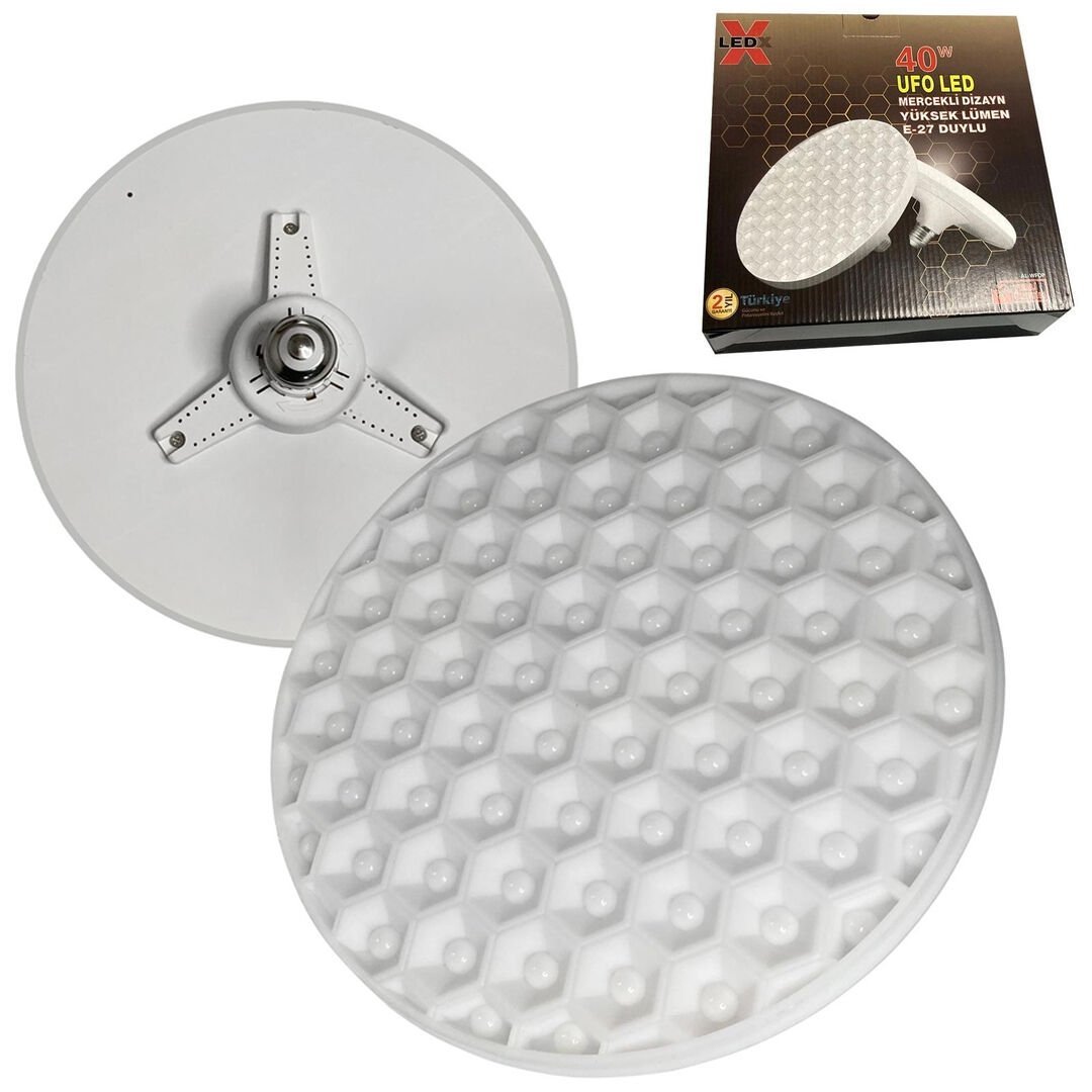 Ledx AL-WFOP Mercekli Dizayn E27 Duylu Beyaz Ufo Led Ampul