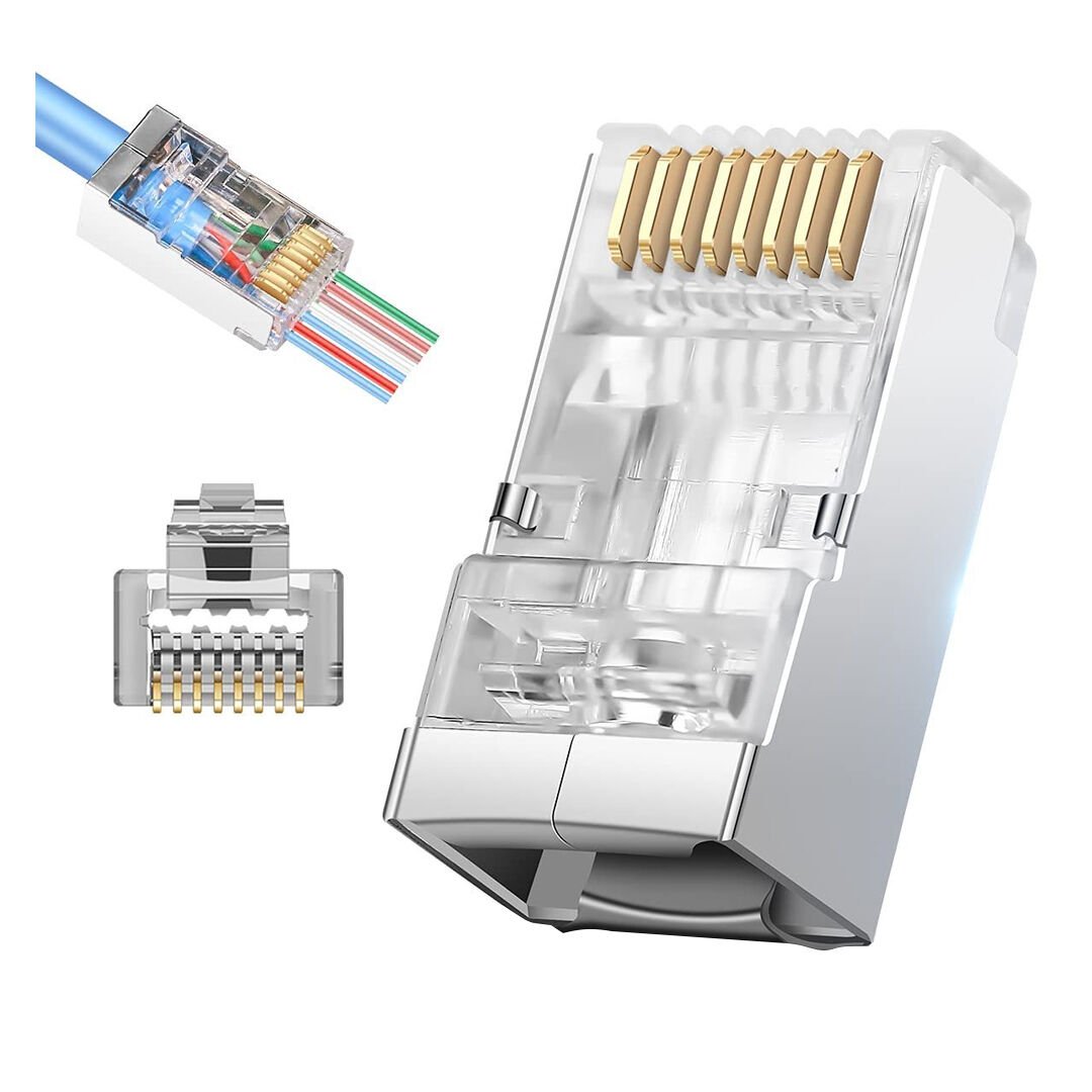 Powermaster 8 Pin Açık Uçlu RJ45 Soket 8P/8C (100’lük Paket)
