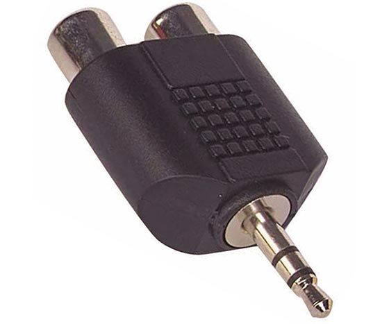 Powermaster 2RCA Dişi-3.5 Mm Stereo Erkek Çevirici Jack