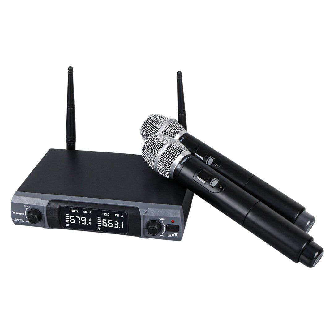 Westa WM-202H 1 Alıcı + 2 El Kablosuz Uhf Mikrofon Seti