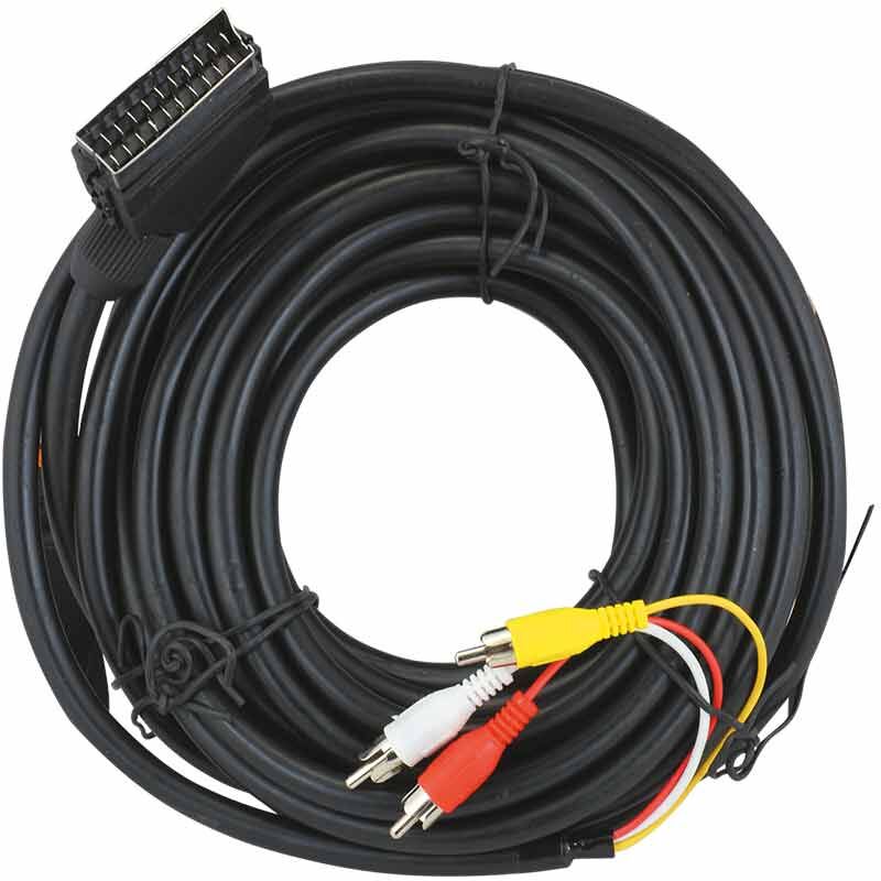 Elektromer Scart 3RCA 10 Metre Kablo