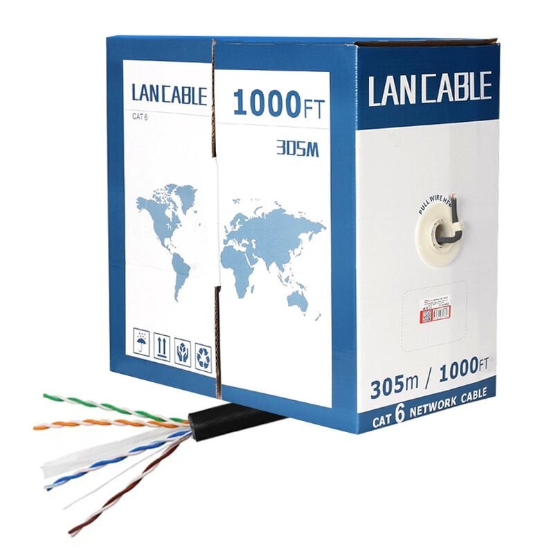 PowerMaster 23AWG 0.56 mm CCA 305 Metre Dış Mekan CAT6 Kablo