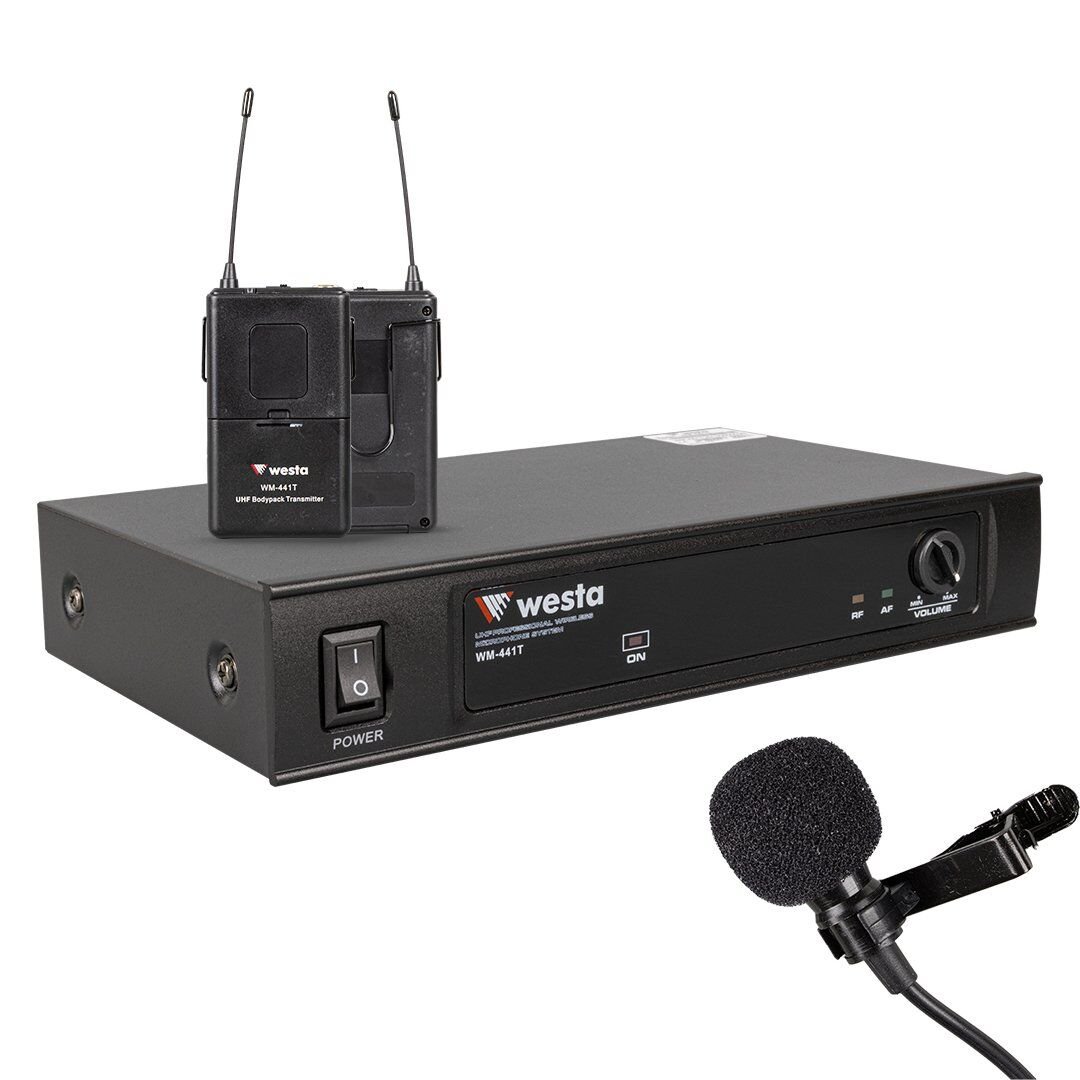 Westa WM-441T Uhf Çift Kanal 1 Yaka Telsiz Mikrofon