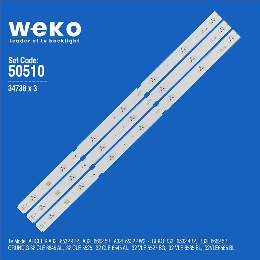 Wkset-5510 34738X3 Samsung_2015Arc320_3228_Art07_Rev1.0 - Lm41-00175A  Alümünyum Tabanlı 3 Adet Led Bar