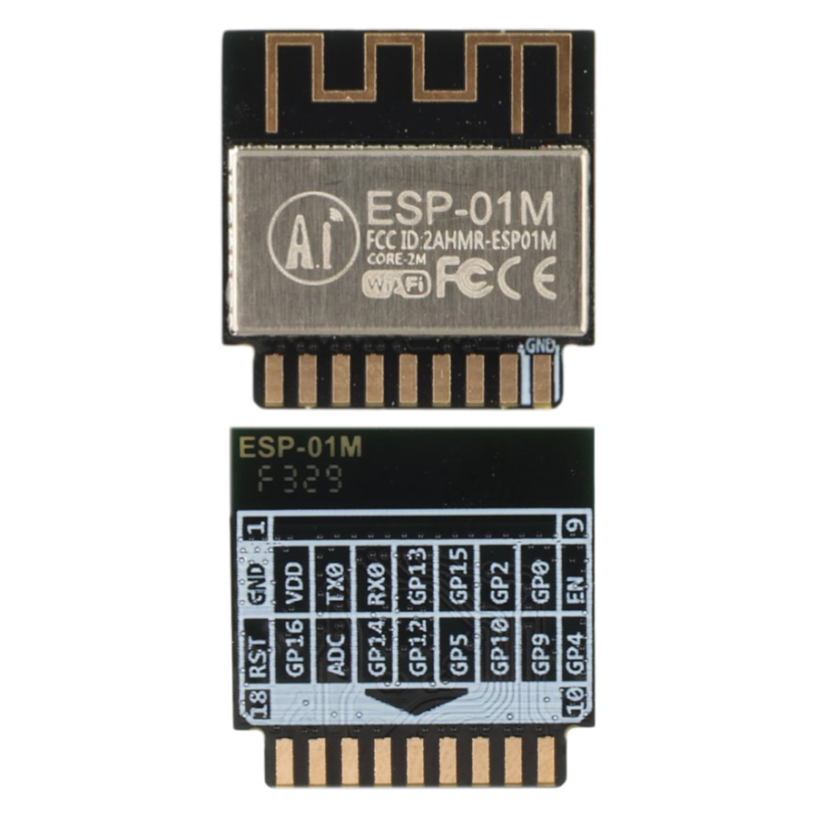 Ai-Thinker ESP-01M Wifi Modülü ESP8285 Çip Yerleşik Antenli Kablosuz Haberleşme Kartı