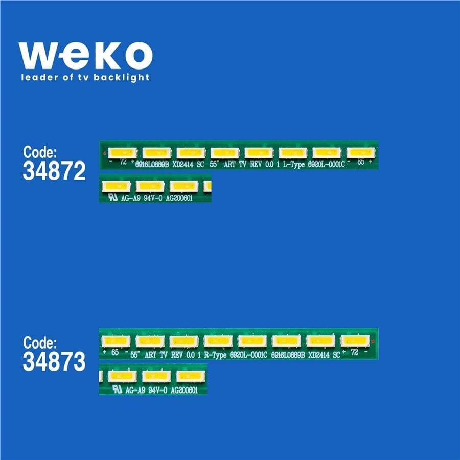 Wkset-5288 34872X1 34873X1 55 Art Tv Rev 0.0 2 Adet Led Bar 3V (72Led)