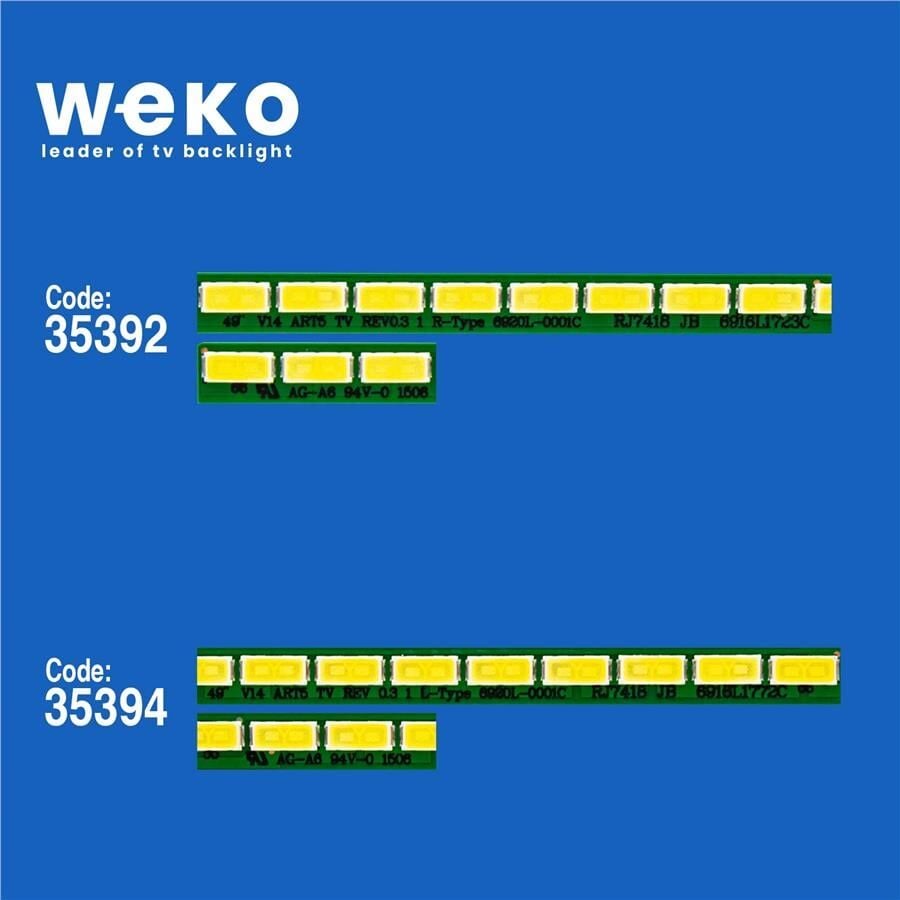 Wkset-5291 35392X1 35394X1 49 V14 Art Tv Rev 0.2 2 Adet Led Bar (66Led)
