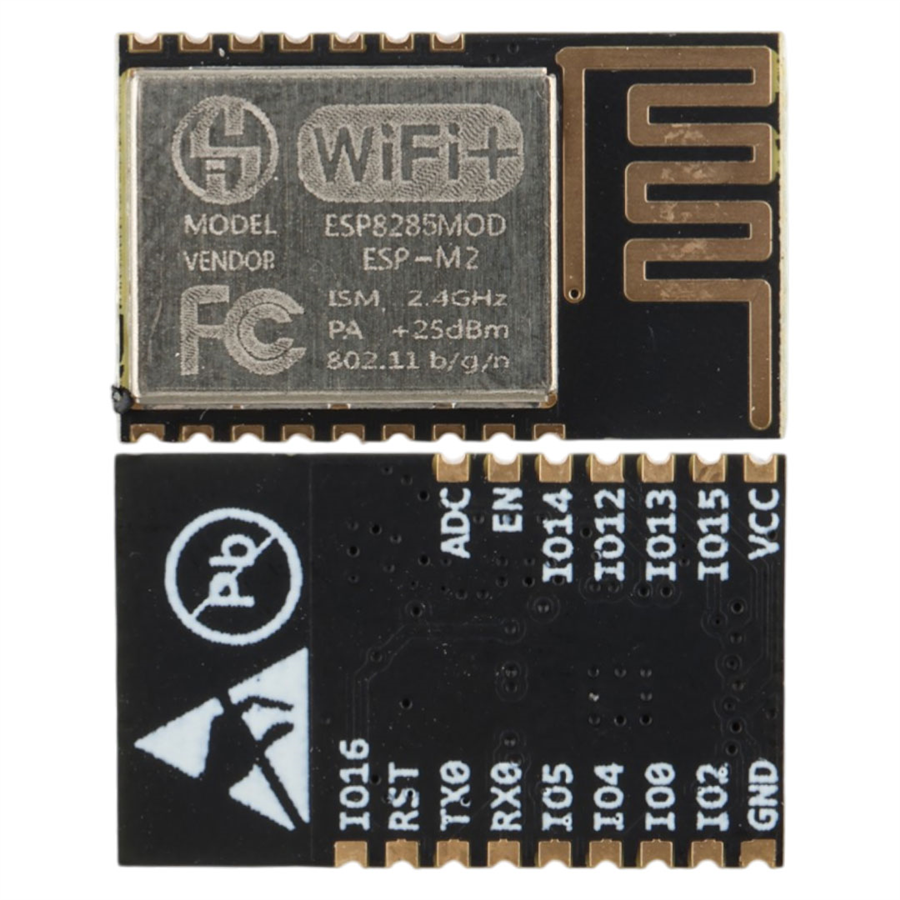 ESP8285-M2 Wifi Modülü 2.4Ghz Kablosuz Alıcı Verici Dahili PCB Antenli Haberleşme Kartı