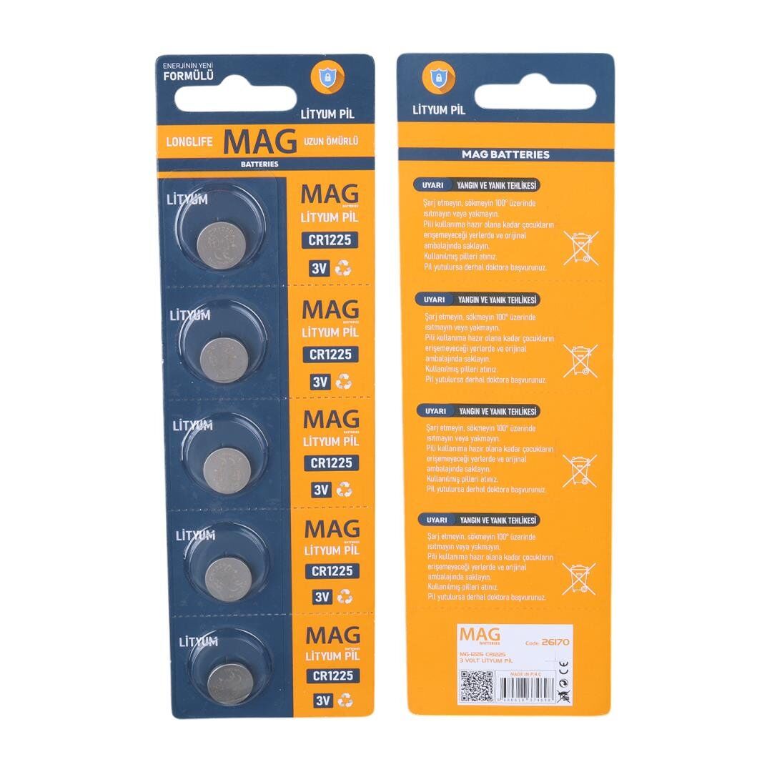 Mag Batteries MG-1225 CR1225 3 Volt Lityum Pil