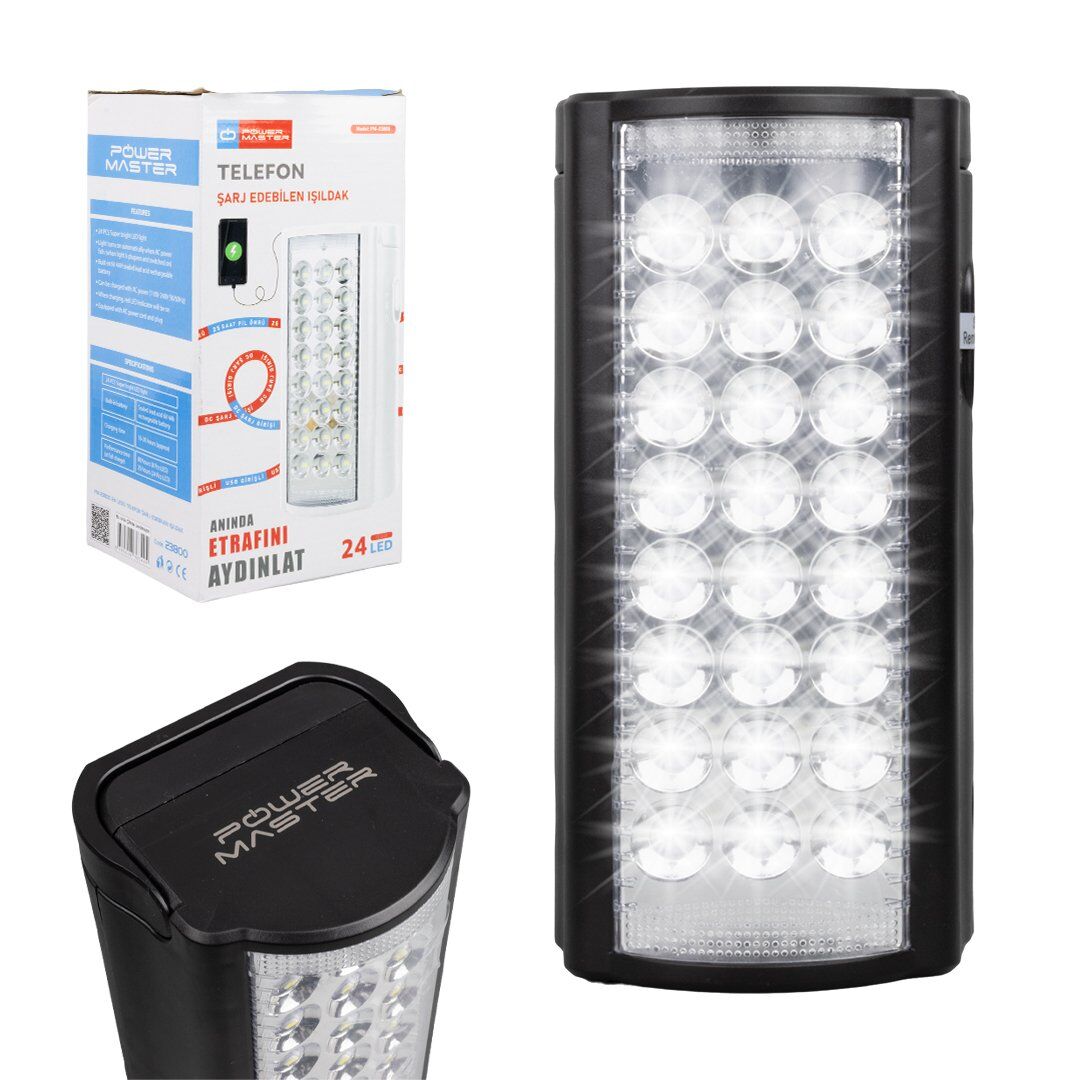 Powermaster PM-23800 Telefon Şarj Edebilen 24 Ledli Işıldak