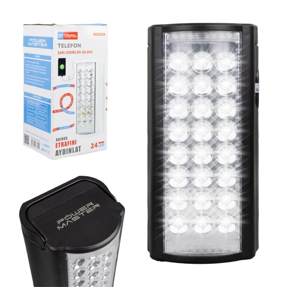 Powermaster PM-23800 Telefon Şarj Edebilen 24 Ledli Işıldak