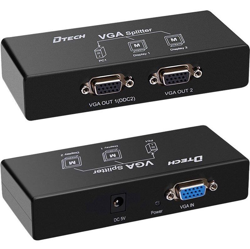 Powermaster DF-2502 2 Port 250 Mhz VGA Splitter Dağıtıcı