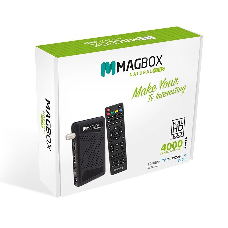 Magbox Natural Plus TKGS'li Youtube - USB Mini Full HD Uydu Alıcısı