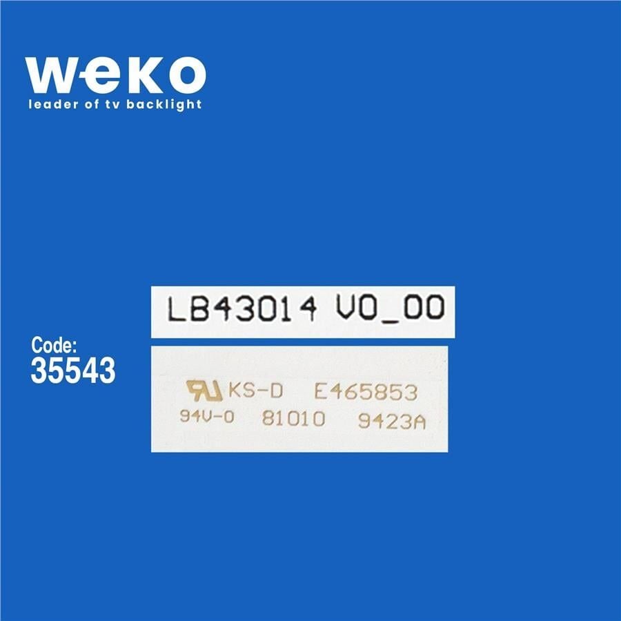 Wkset-5525 35543X5 Lb43014 V0_00 - Yx-11800829A0-1C562-0-A-64C-0060 5 Adet Led Bar