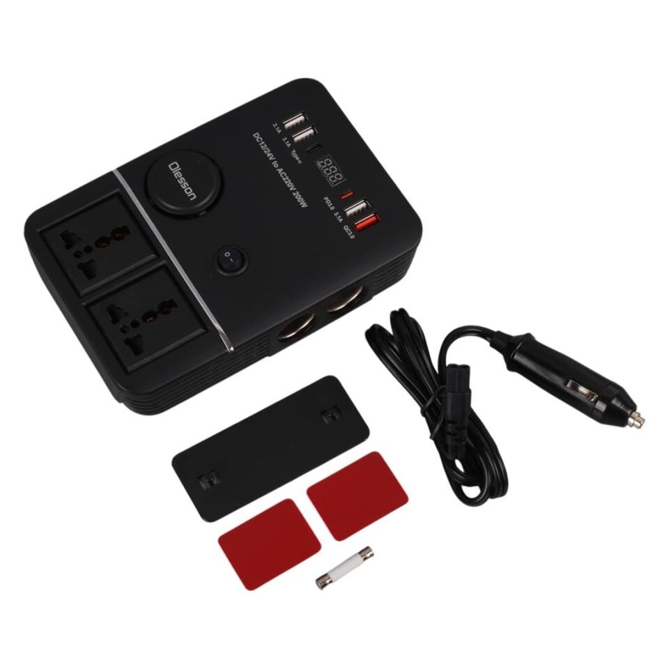 Olesson 1661 DC 12-24V 200W Oto Araç Power İnverter