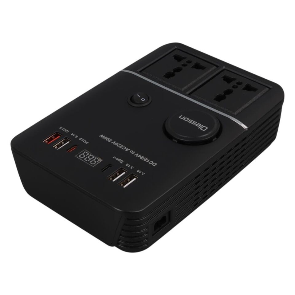 Olesson 1661 DC 12-24V 200W Oto Araç Power İnverter