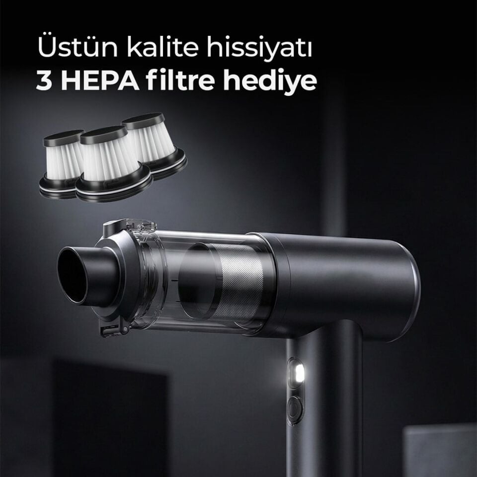 Snapron SNV-3001 100W 17000PA Şarjlı Mini Araç Ve Ev Süpürgesi