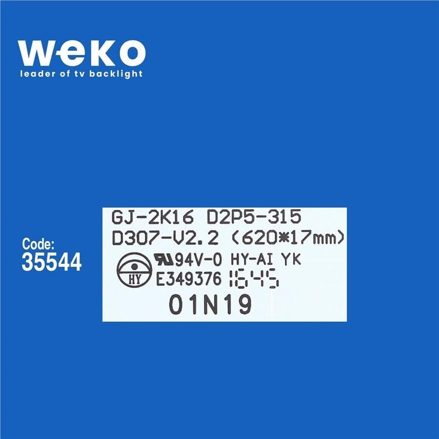 Wkset-5527 35588X3 Gj-2K16 D2P5-315 D307-V2.2  620*17Mm  - 01N19 3 Adet Led Bar