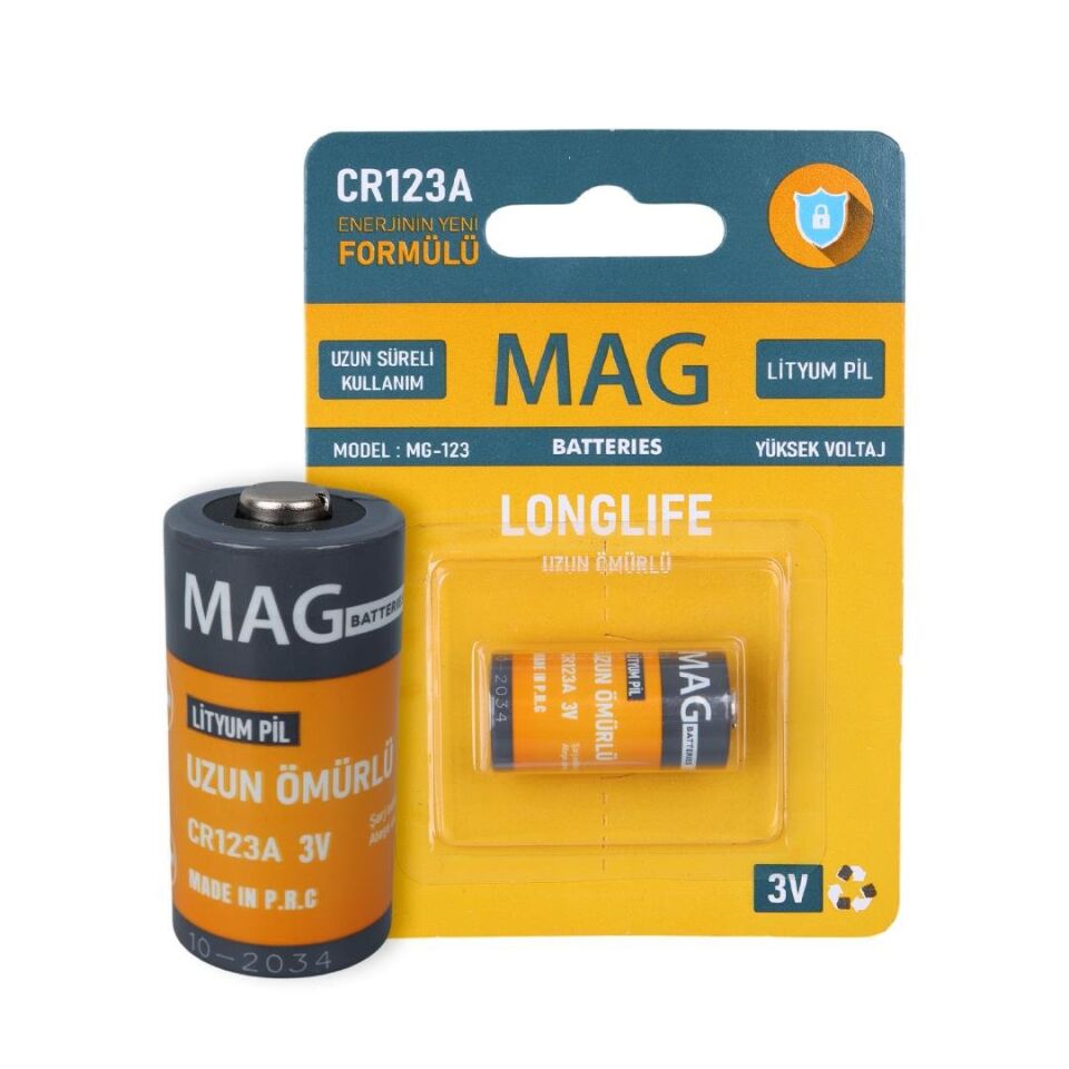 Mag Batteries MG-123 CR123A 3 Volt Lityum Fotoğraf Makinesi Pili