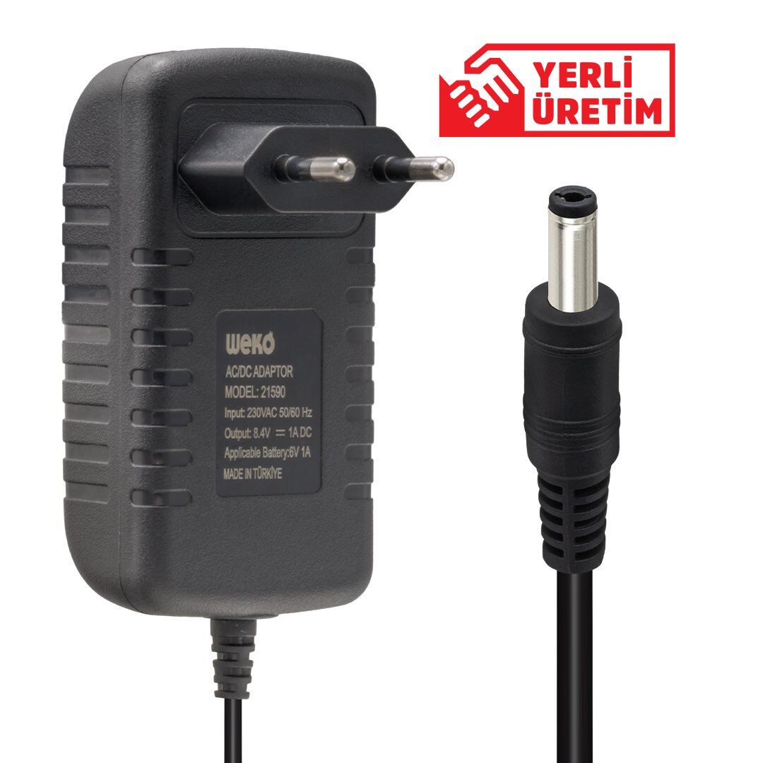 Weko 8.4 Volt - 1 Amper 8.4 Watt 5.5*2.5 Uçlu Şarj Adaptörü