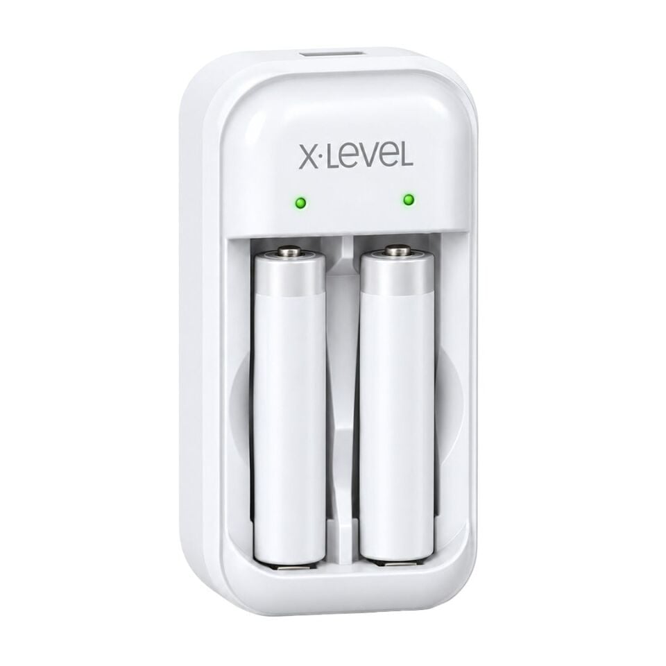 X-Level CH1 205 Nimh AA-AAA 2 Yuvalı LED Göstergeli Beyaz Pil Şarj Cihazı