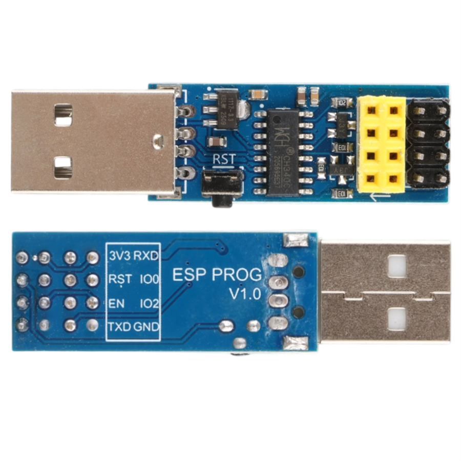 ESP-01S ESP PROG USB Programlayıcı Modül CH340C Çip Otomatik Resetli V1.0