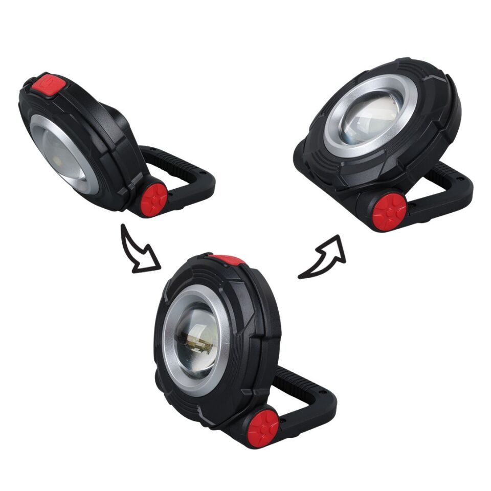 PowerMaster PM-26075 3 Watt Cob Ledli Mıknatıslı Pilli Fener