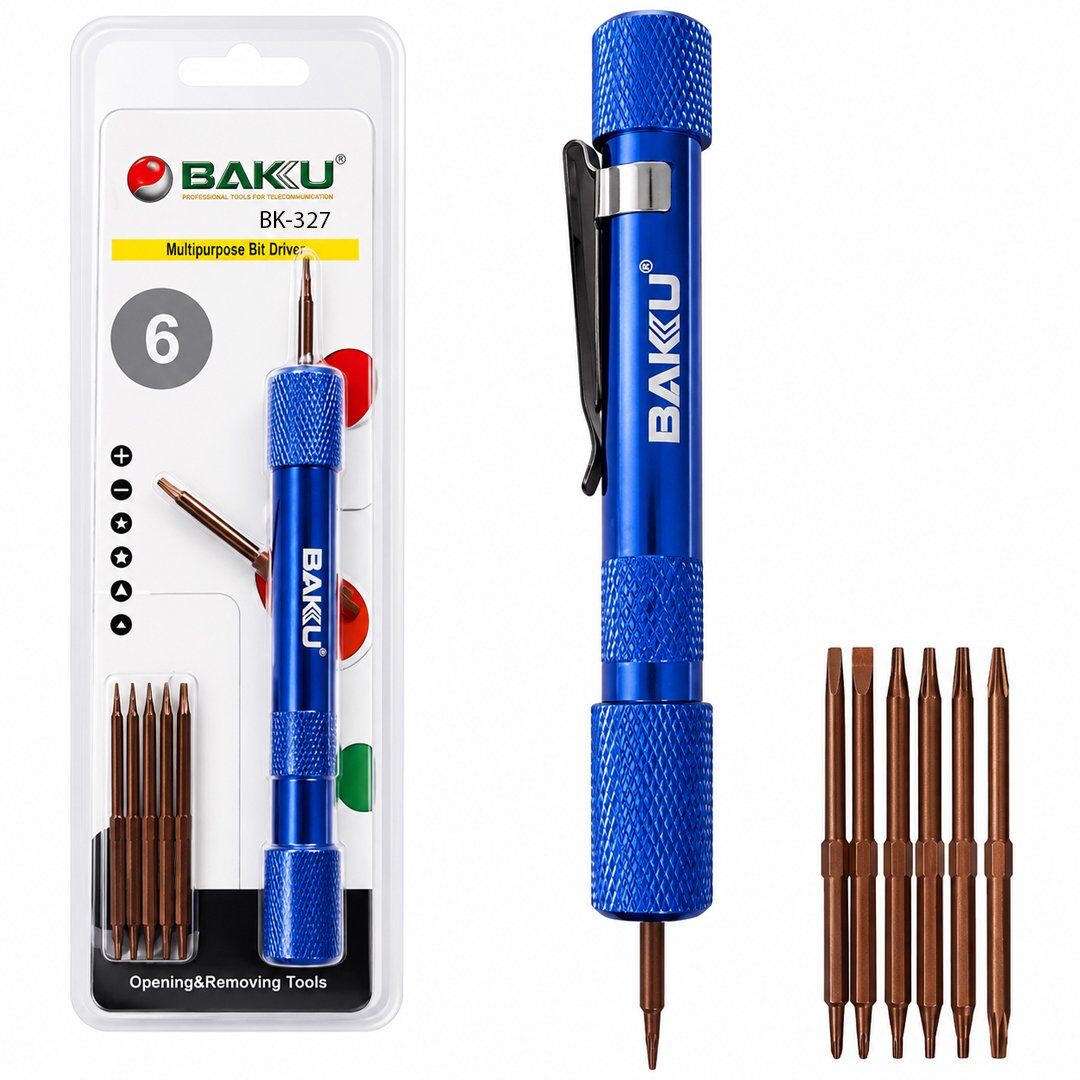 Baku BK-327 Hassas 6 Uçlu Cep Telefonu Tamir Tornavida Seti