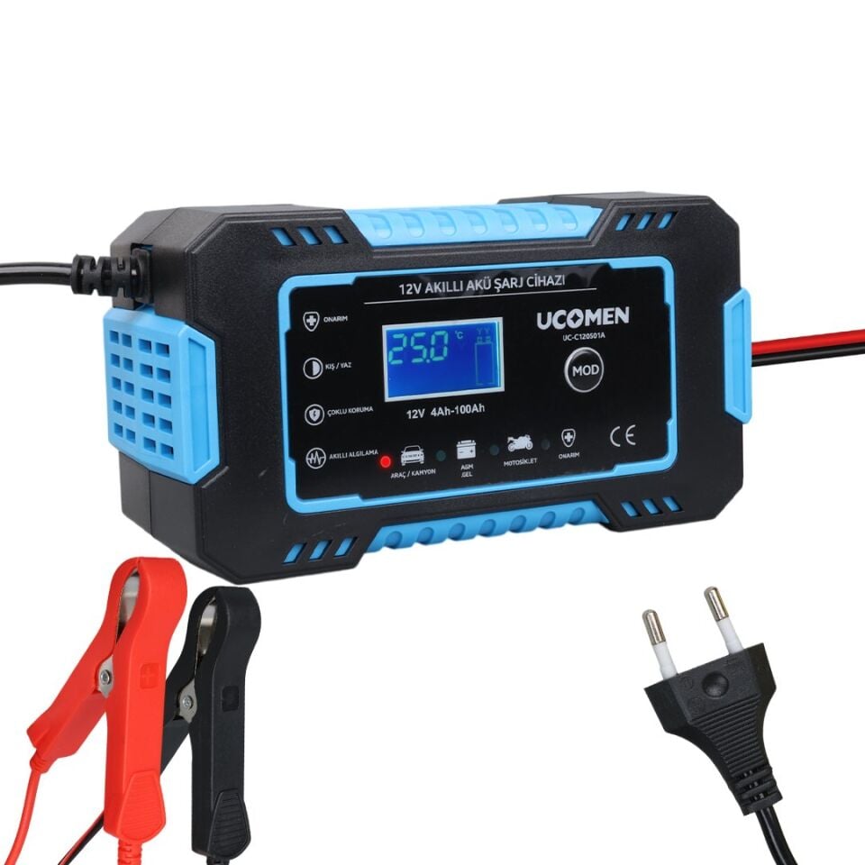 Ucomen UC-C120501A 12Volt 6Amper Göstergeli Akü Şarj Cihazı