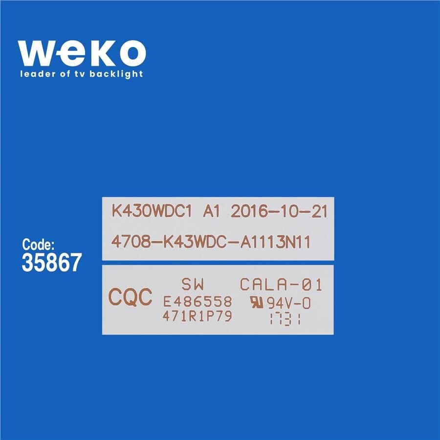 Wkset-5531 35867X8 K430wdc1 A1 - 4708-K43wdc-A1113N11 8 Adet Led Bar