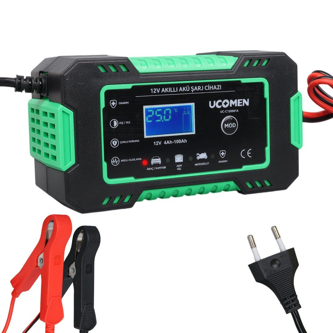 Ucomen UC-C120501A 12Volt 6Amper Göstergeli Akü Şarj Cihazı