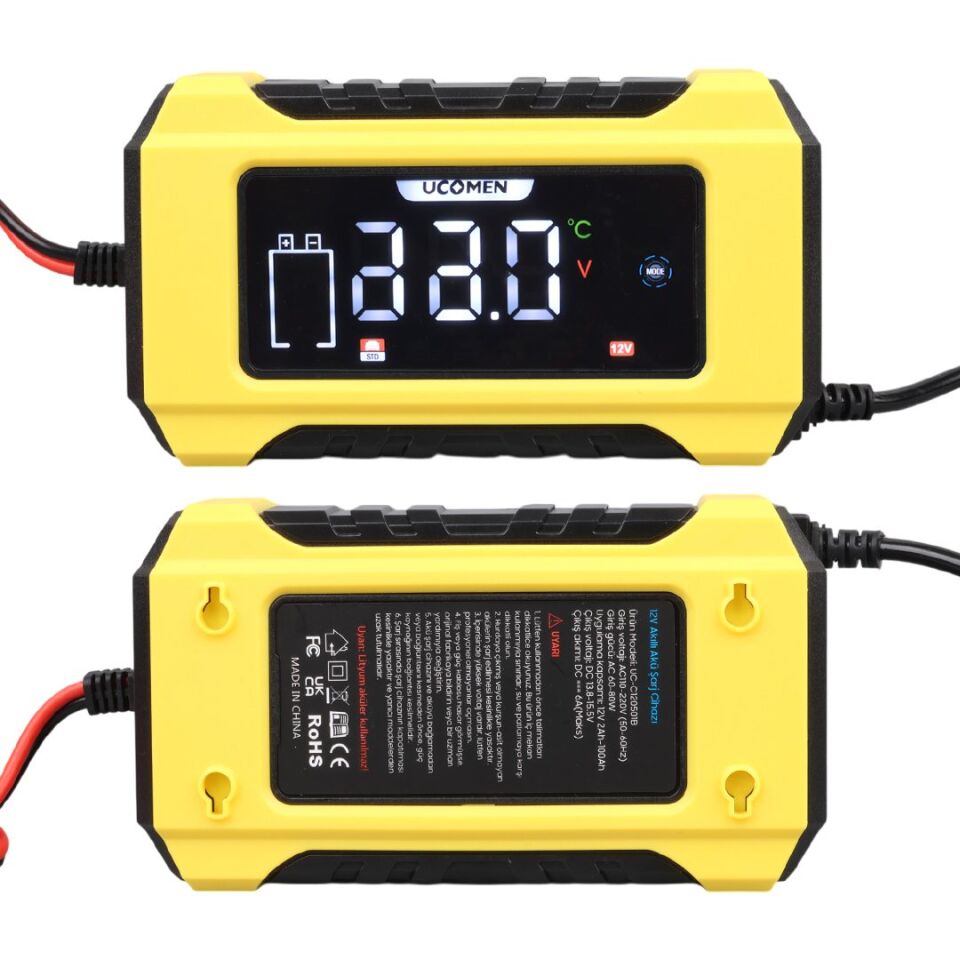 Ucomen UC-C120501B 12 Volt 6 Amper Akıllı Akü Şarj Cihazı