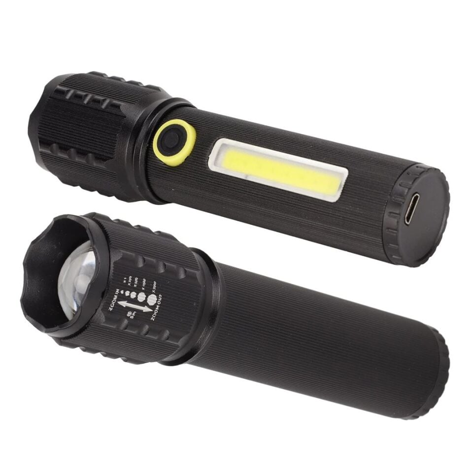 PowerMaster JF-72 Zoomlu Metal Kasa Profesyonel El Feneri