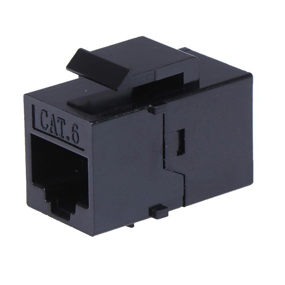 Powermaster PM-25454 RJ45 Cat6 Dişi/Dişi 8P-8C Ara Kaplin Coupler Adaptör Siyah