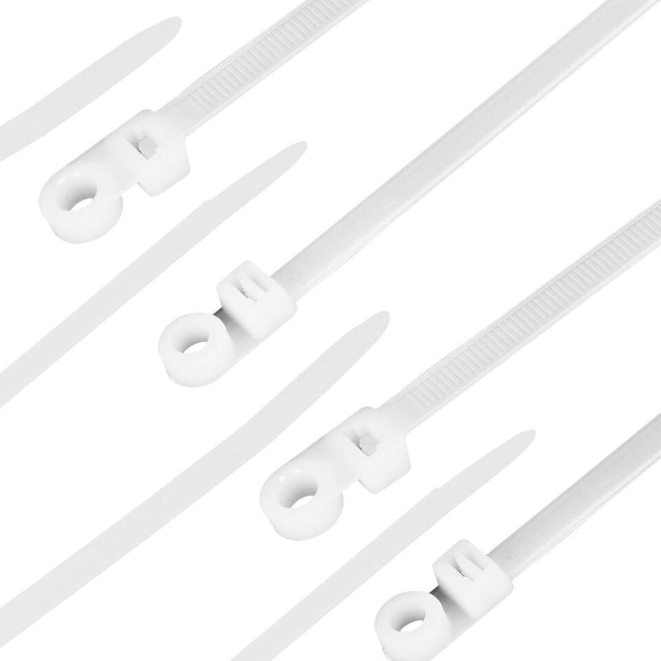 Powermaster PM-26329 Beyaz Delikli Kablo Bağı 2.5X100mm