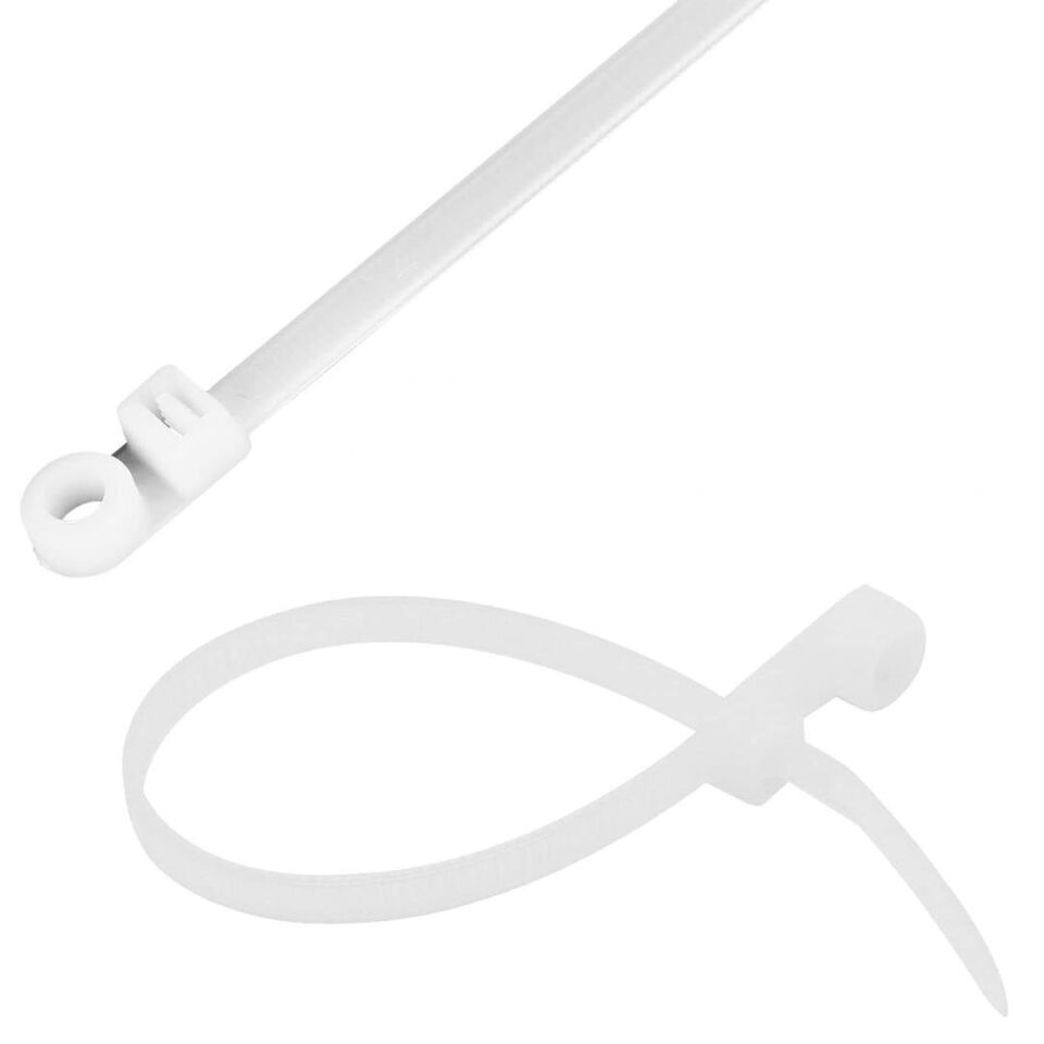 Powermaster PM-26329 Beyaz Delikli Kablo Bağı 2.5X100mm