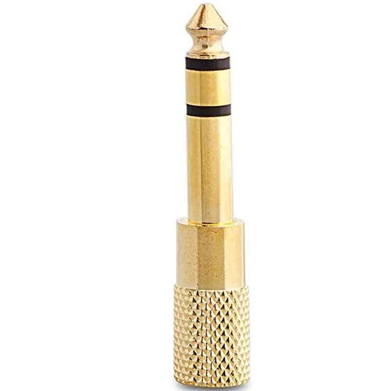 6.3Mm Stereo Erkek-3.5Mm Stereo Dişi Sarı Metal Gold Jack Fiş Çevirici