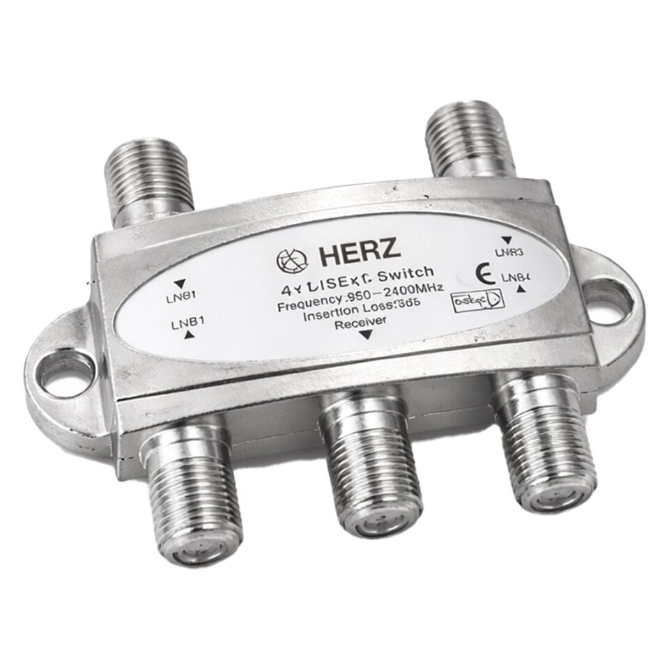 Herz 4X1 950-2400Mhz 3Db Diseqc Switch Uydu Birleştirici