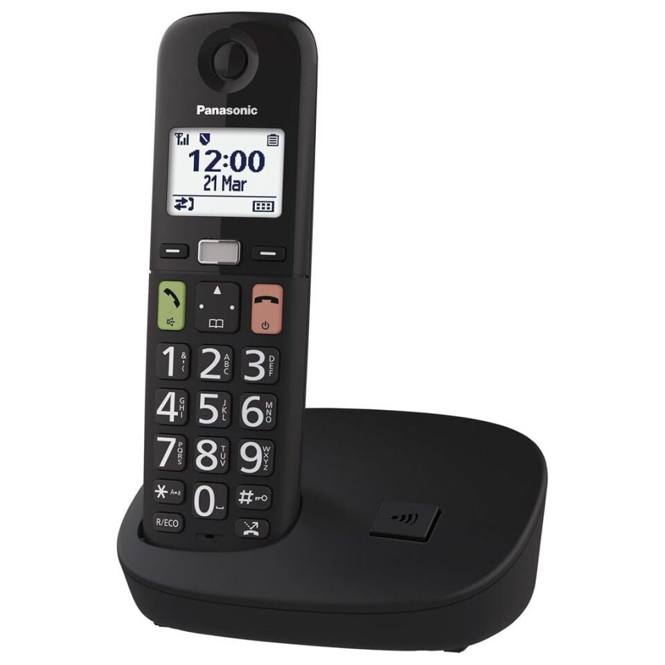 Panasonic KX-TGU110 Siyah Büyük Telsiz Dect Ev Ve Ofis Telefonu