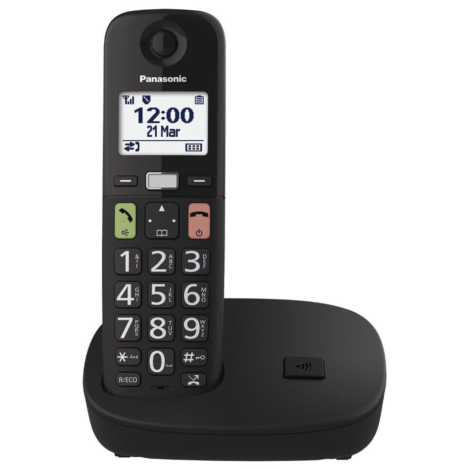 Panasonic KX-TGU110 Siyah Büyük Telsiz Dect Ev Ve Ofis Telefonu