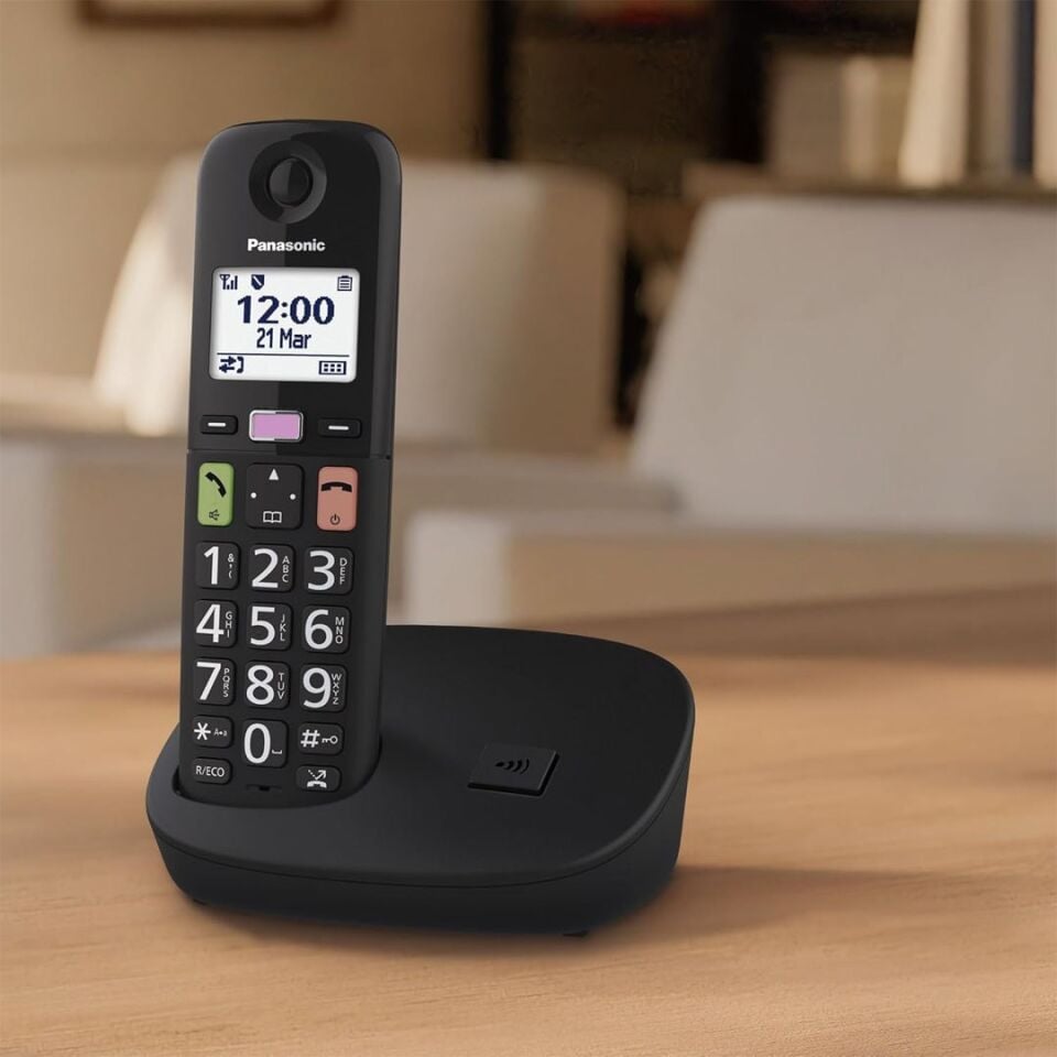 Panasonic KX-TGU110 Siyah Büyük Telsiz Dect Ev Ve Ofis Telefonu