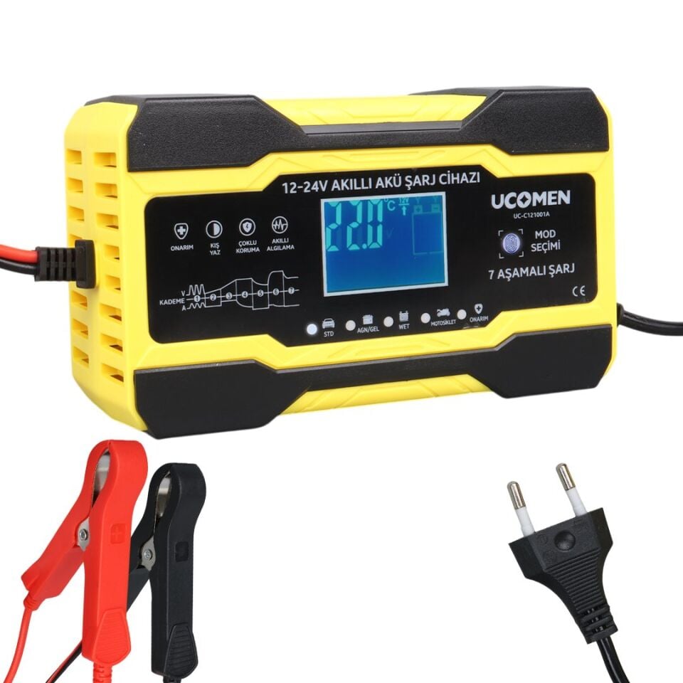 Ucomen UC-C121001A 12/24 Volt 10 Amper Akü Şarj Cihazı