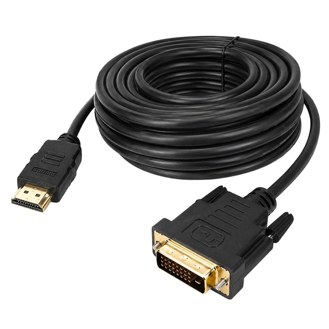 Philips SWV7436/93 10 Metre HDMI To DVI (24+1) Görüntü Kablosu