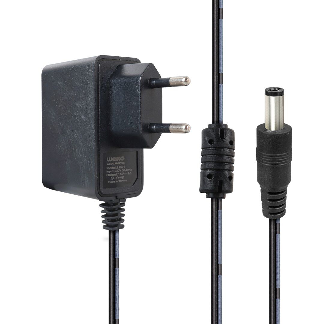 Weko 15 Volt 1 Amper 15 Watt 5.5*2.5 Uçlu Priz Tipi Adaptör