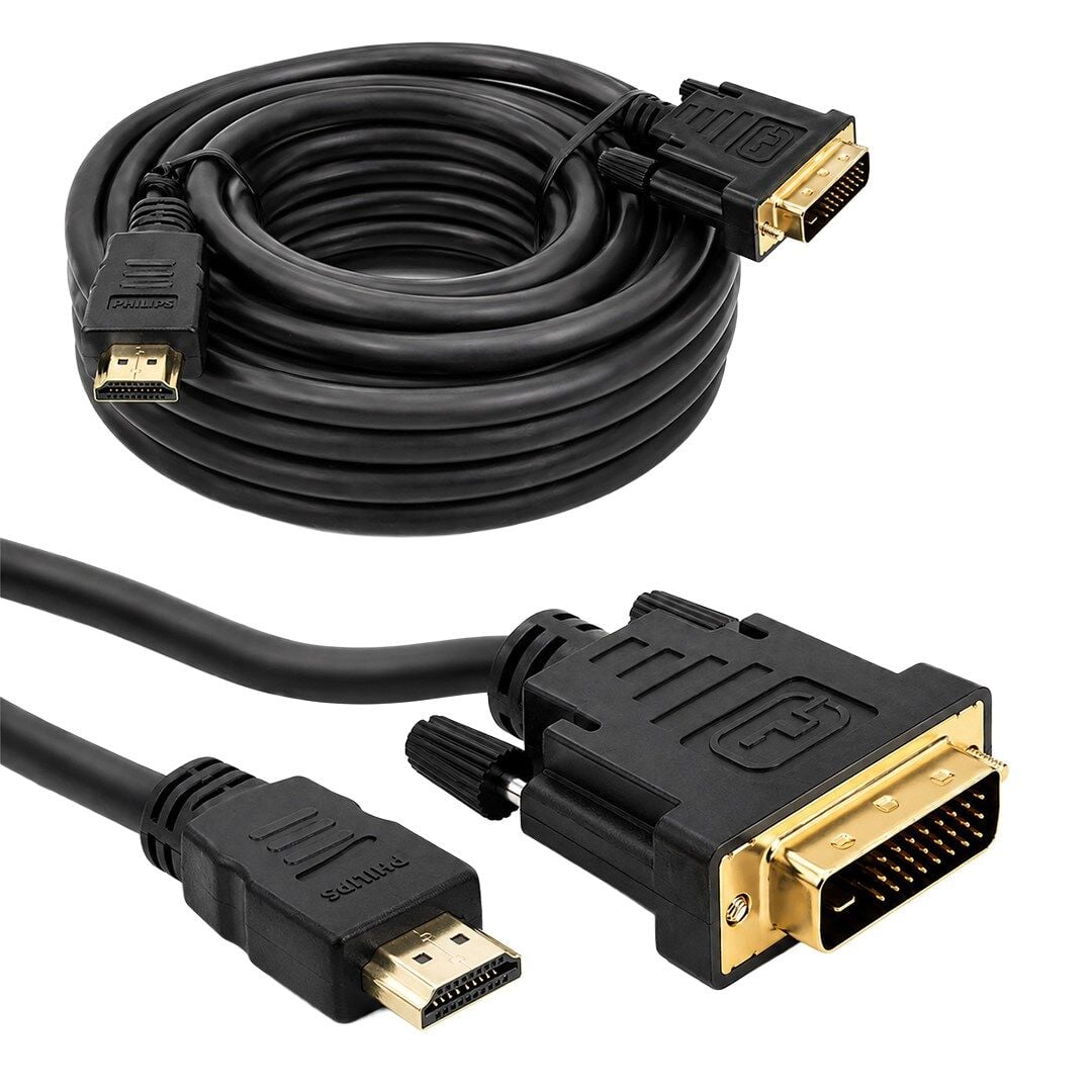 Philips SWV7436/93 15 Metre HDMI To DVI (24+1) Görüntü Kablosu