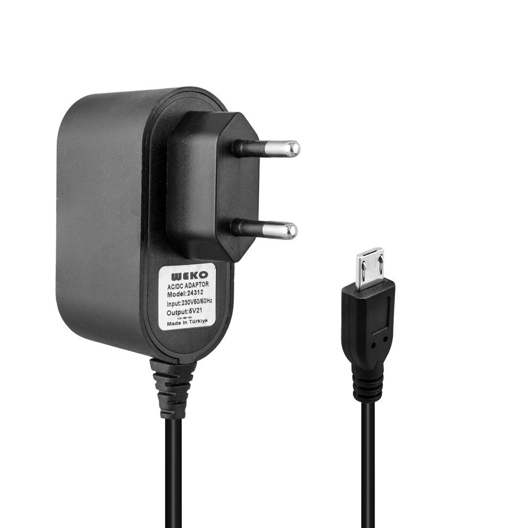 Weko 5 Volt - 1 Amper Micro Usb Uçlu Priz Tipi Adaptör