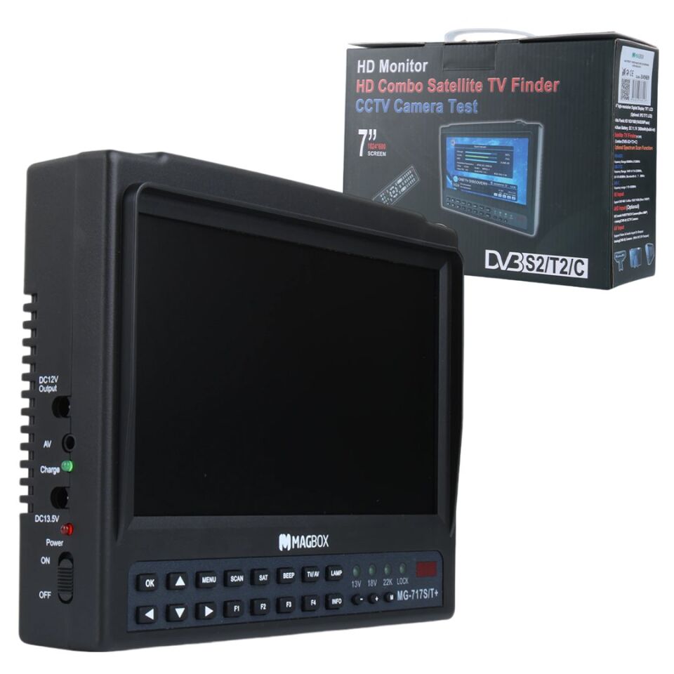 Magbox MG-717S/T+ 7'' İnç Full HD LCD Ekranlı Görüntülü Uydu Yön Bulucu (Uzaktan Kumandalı)
