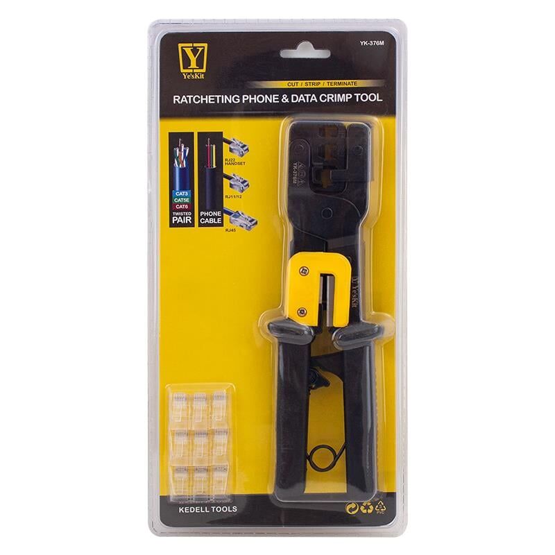 Powermaster RJ11-RJ12-RJ22-RJ45 3'Lü Soket Sıkma Pensesi