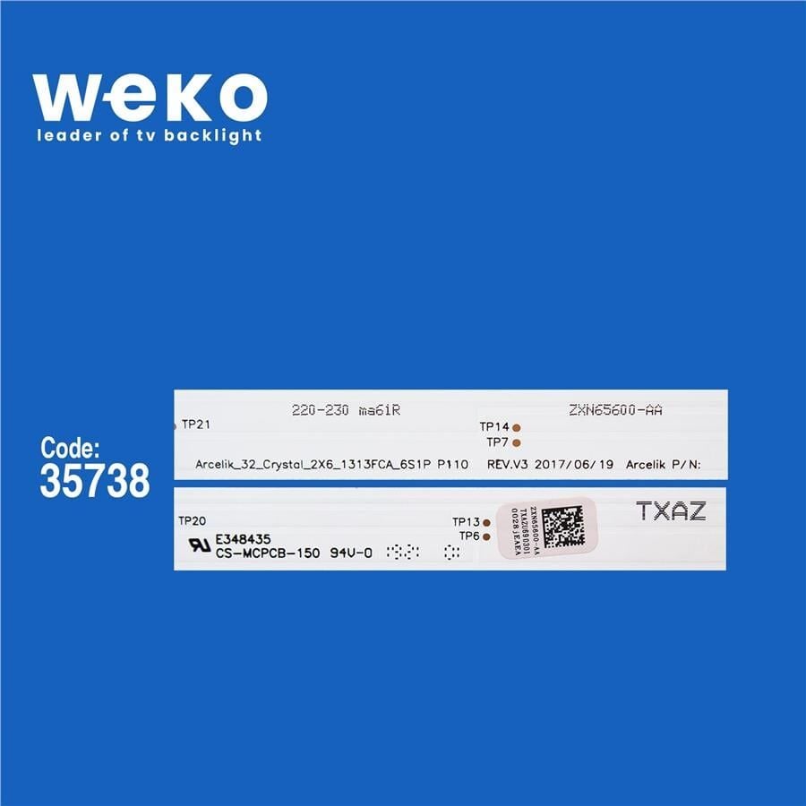 Wkset-5338 35738X2 Arcelık 32 Drt_Rev0.2 - Zvc65600-Aa 2 Adet Led Bar